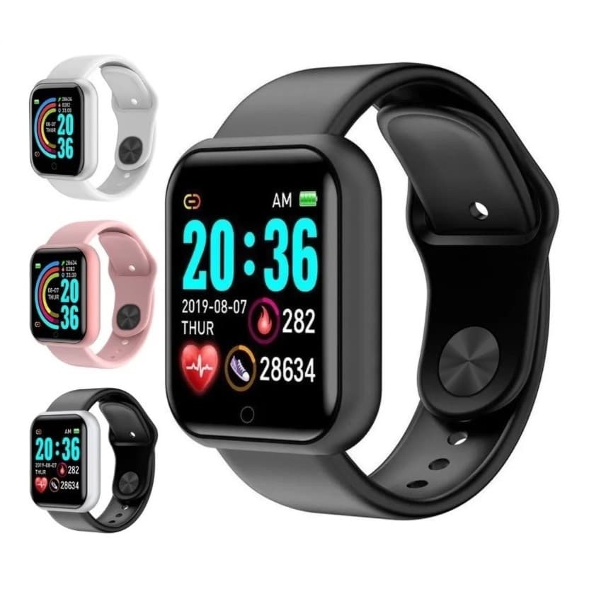 Y68 D20s Relógio Inteligente Bluetooth Rastreador De Fitness Relógios Masculino Feminino Smartwatch Pulseira Digital