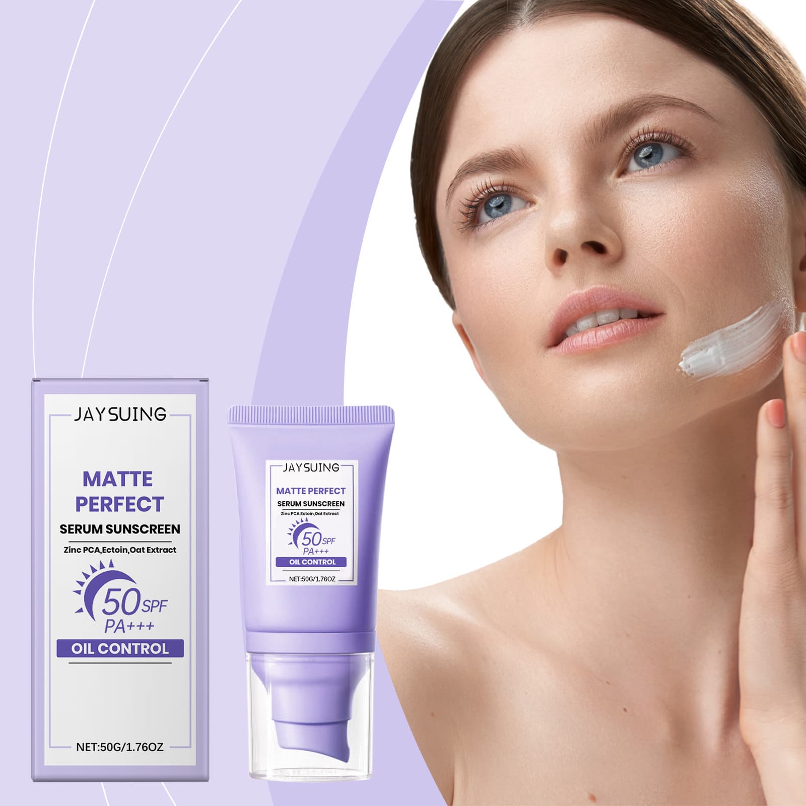 Creme protetor solar facial FPS 50+ PA+++, protetor solar hidratante para rosto e corpo, protetor solar hidratante