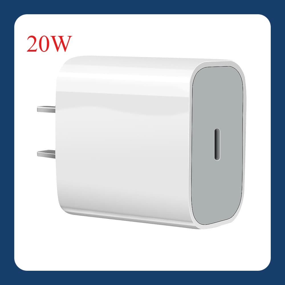  Carregador rápido de 20W com plugue dos EUA, carregamento rápido tipo C para iPhone 11, 12, 13, 14, 15.