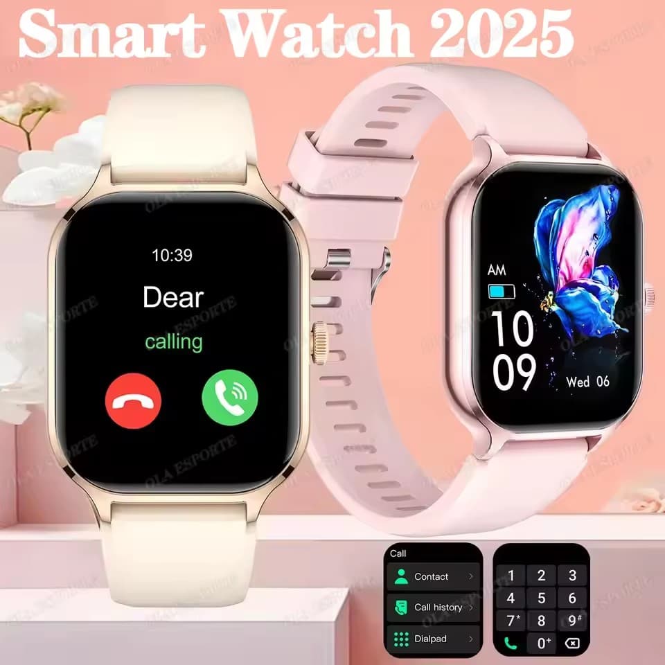 Relógio Smartwatch Android IOS com Tela Colorida 2,01, Atende Chamadas, Monitor de Fitness, Tracker, Smartwatch 2026