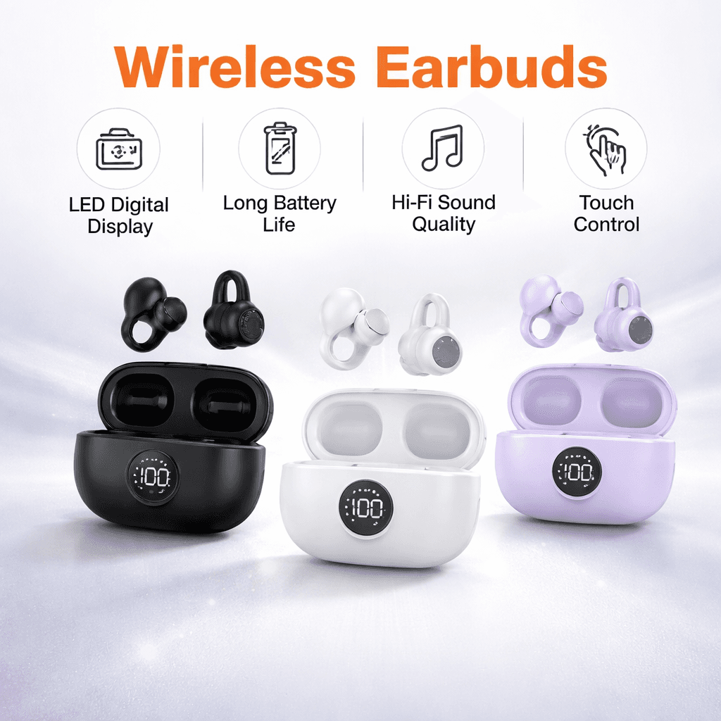 Fones de ouvido K70, fones de ouvido Bluetooth com clipe de orelha, baixo consumo, TWS, economia de energia, fones de