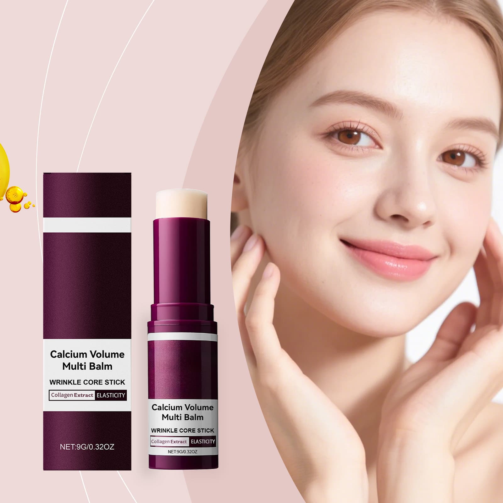 Bastão Multi Balm de , MultiBalm Coreano de Cálcio, Bastões Hidratantes Anti-idade, Rugas, Flacidez, Hidratação, Firmeza