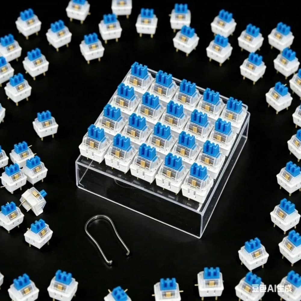 Interruptor de Teclado 50/100 unidades - Interruptor tátil 3 pinos para teclados mecânicos estilo MX, substituição de