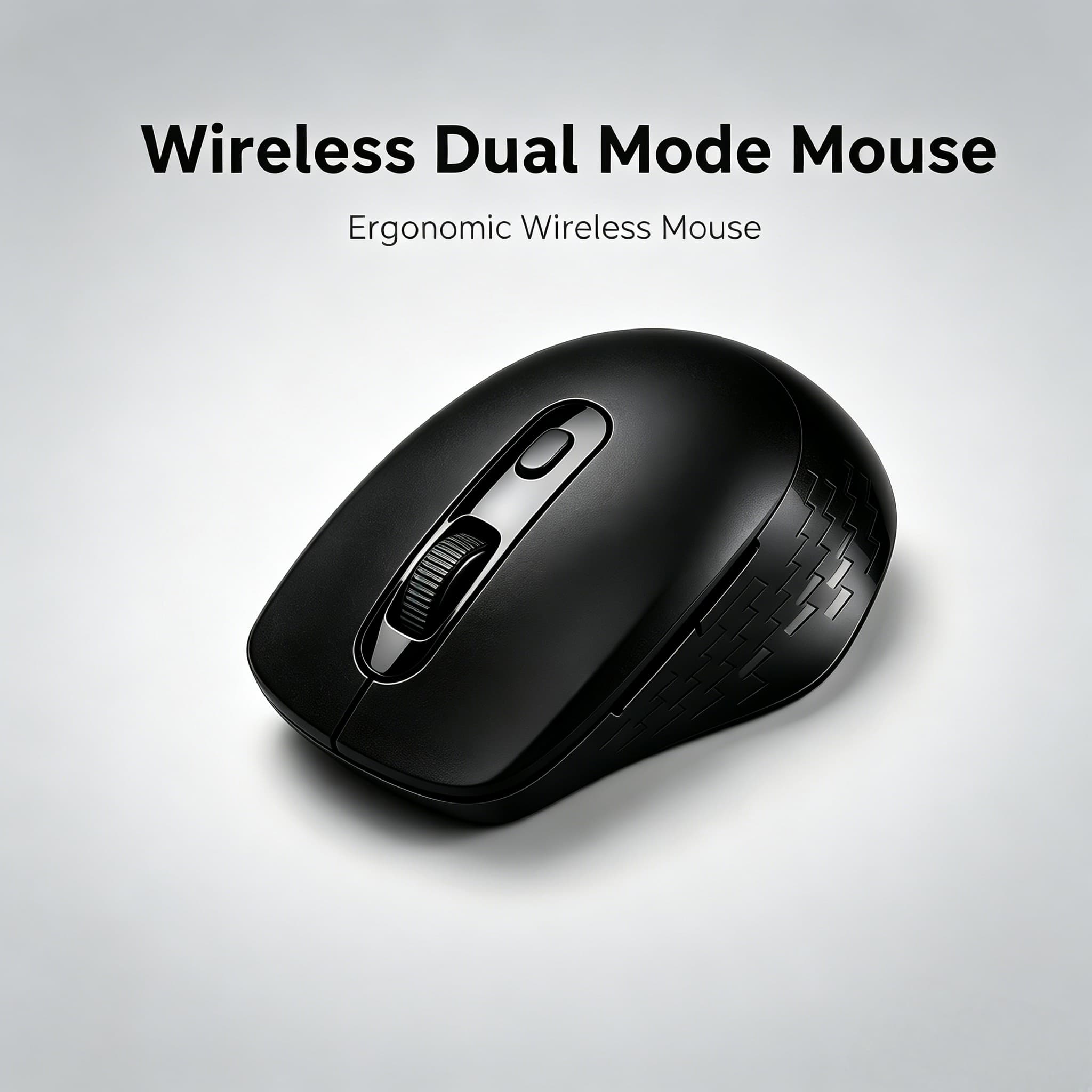 Mouse Bluetooth e 2.4G sem Fio Duplo Modo, Design Ergonômico e Confortável, Compatível com Desktops, Laptops e Tablets