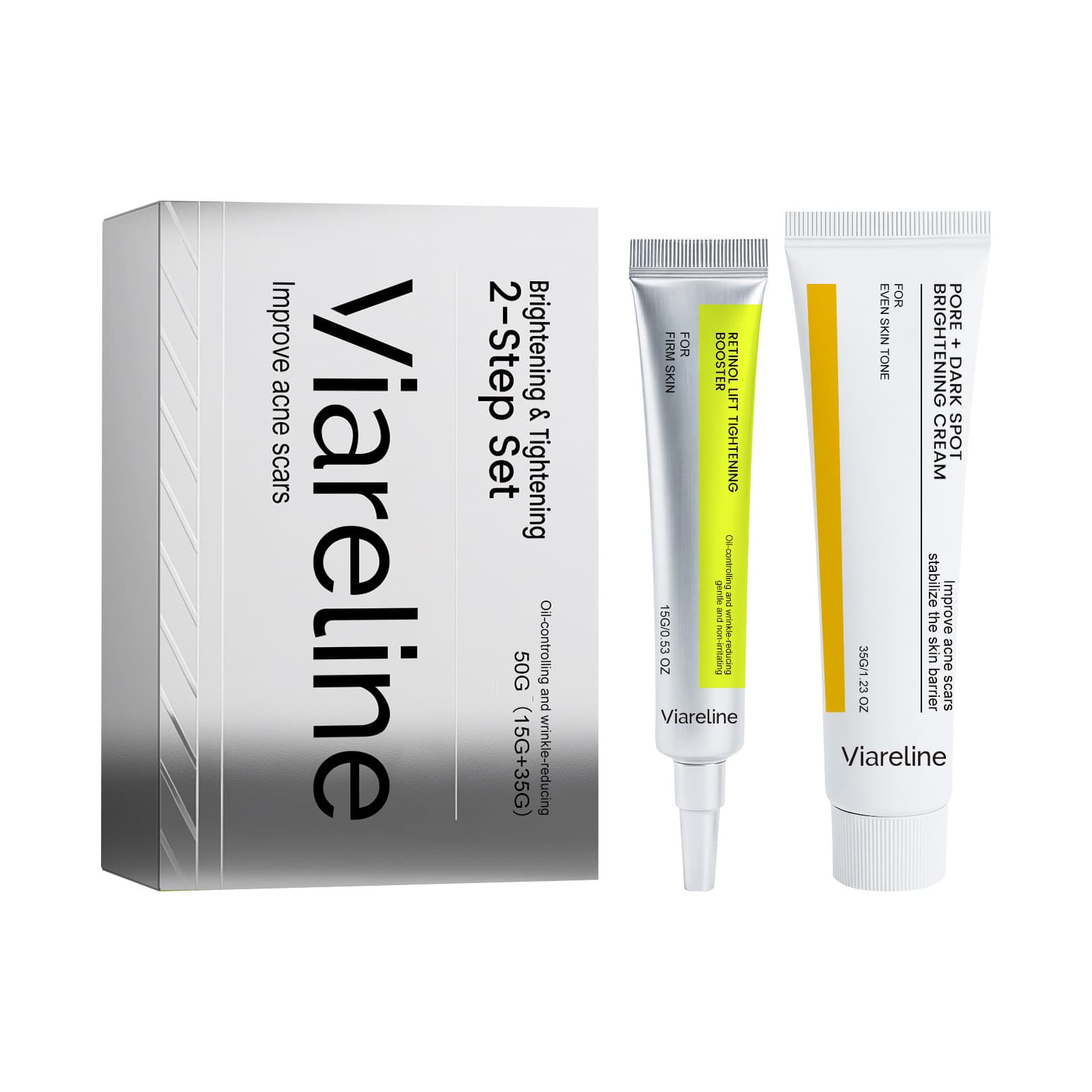 Booster de Retinol 15 ml e Creme Retinol Reafirmante 35 g, Retinoide de Alta Potência para Anti-Idade, Minimizador de