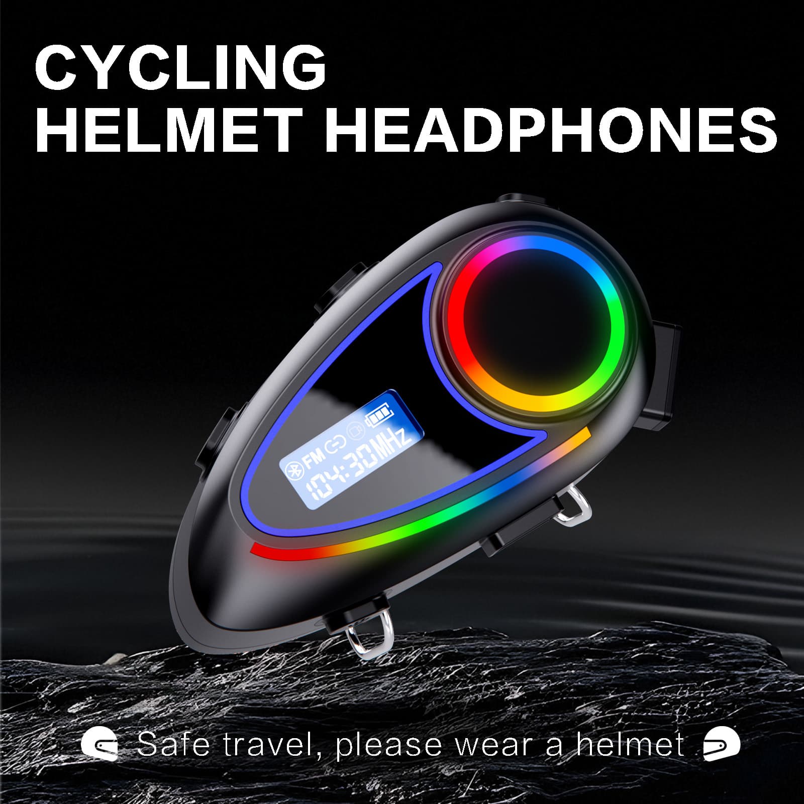 Fones de ouvido sem fio capacete intercomunicador fone de ouvido Bluetooth fone de ouvido à prova d'água fones de ouvido