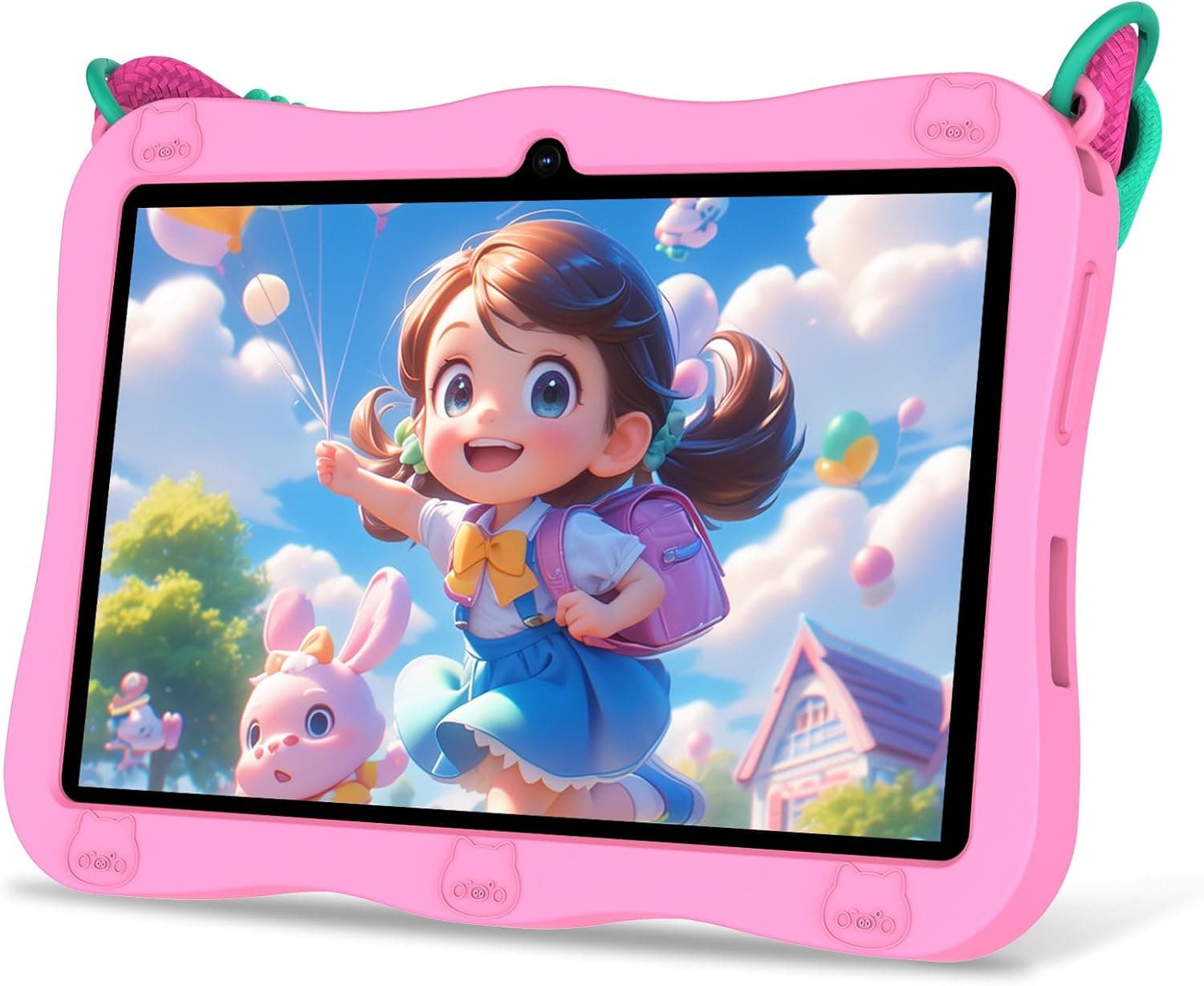 VASOUN Cordão para Tablet Infantil 7 polegadas, 32 GB, Tablet para Crianças Android 13 com WiFi, Câmera Dupla, Educação,