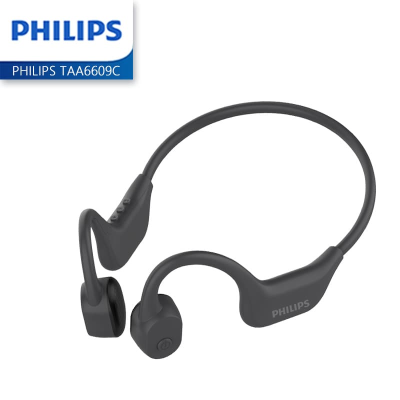 Fones de ouvido Philips TAA6609C, fones de ouvido Bluetooth, fones de ouvido à prova d'água condução óssea IPX6 bateria