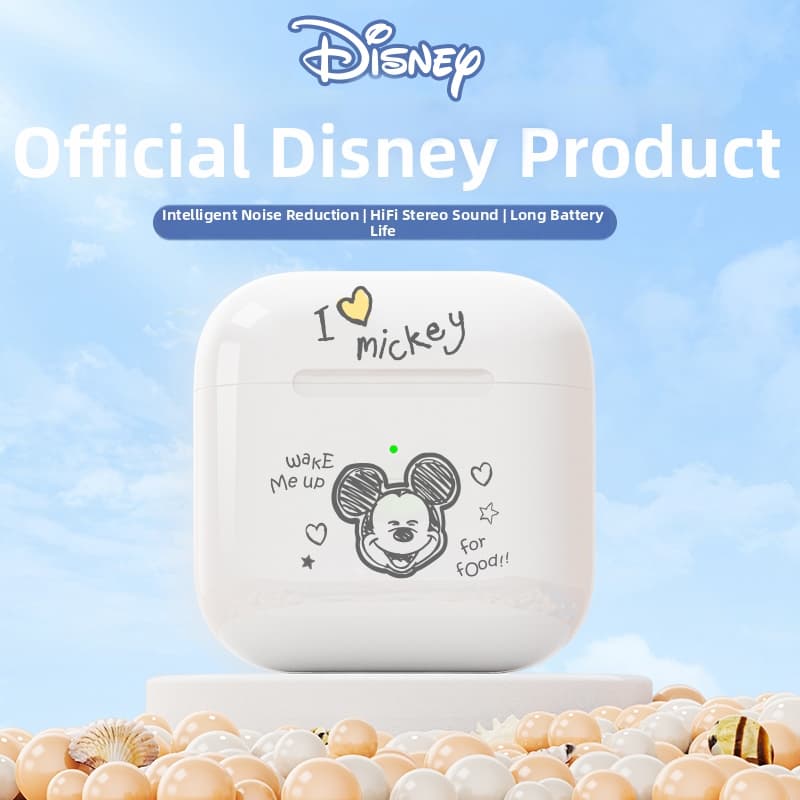 Fones de Ouvido Disney A4 Bluetooth Oficialmente Licenciados, Fones Sem Fio Semi Intra-Auriculares, Mini Fones de Ouvido