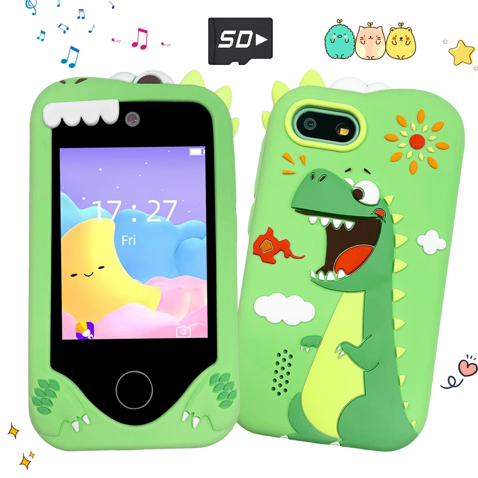 Smartphone Infantil, Brinquedo Telefônico Educativo com Tela Sensível ao Toque, Jogos e Conteúdo Educativo, Presente