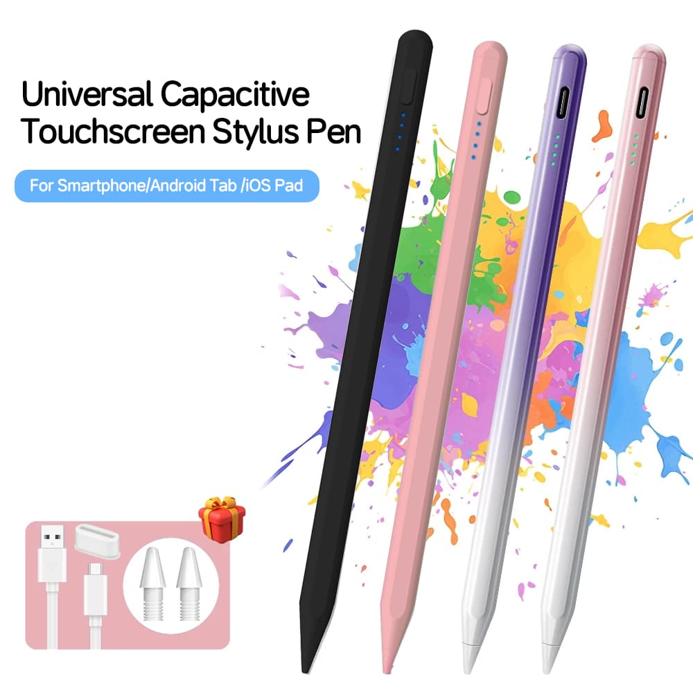 Caneta Universal Stylus TOILEUM para Smartphones e Tablets Android, iOS, Windows, iPad, Apple Pencil, Huawei, Xiaomi
