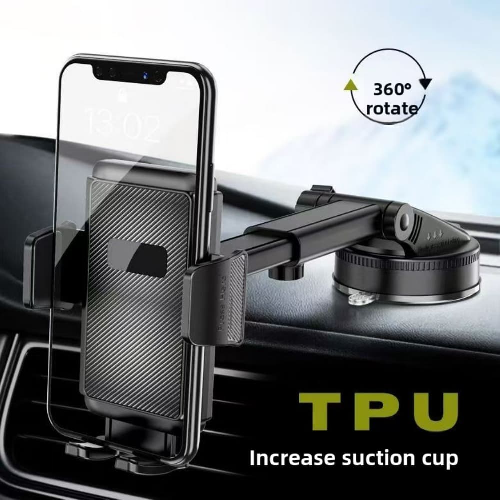 Suporte Universal de Ventosa Celular Veicular 360° para Para-brisa e Painel de Carro, Suporte de Fixação para