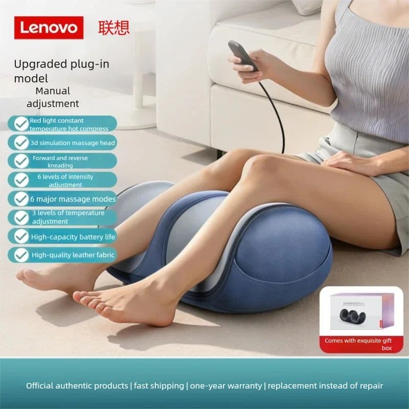 Massageador de pés elétrico Lenovo, massagem em pontos de acupuntura, massagem com rolos, relaxamento muscular, alívio