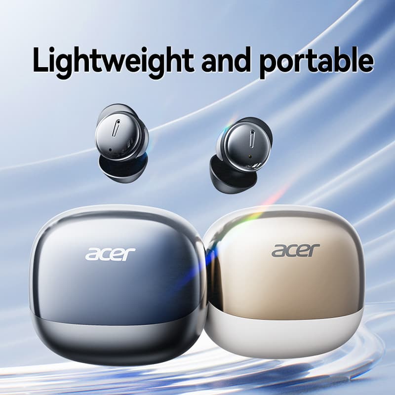 Fones de ouvido Acer OHR638 sem fio com microfone, tipo C, fone de ouvido Bluetooth, fones de ouvido 37 mAh, bateria de