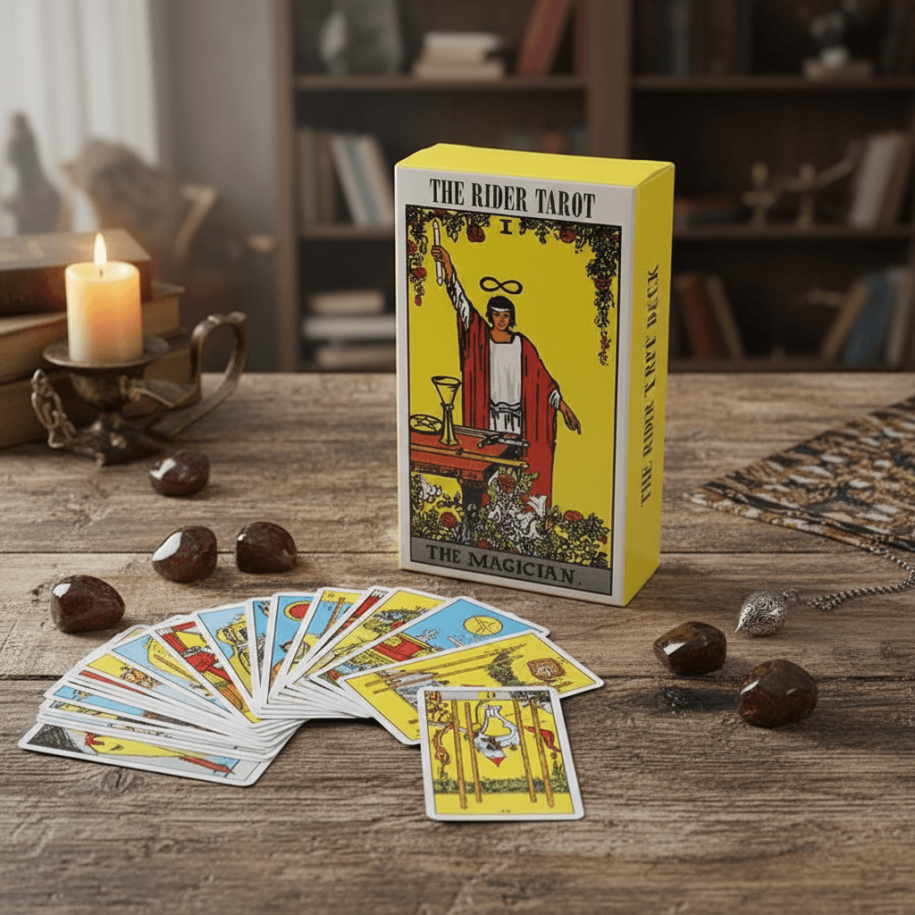  Conjunto de Cartas de Tarô para Iniciantes 78 peças, Baralho de Adivinhação para Reuniões com Família e Amigos