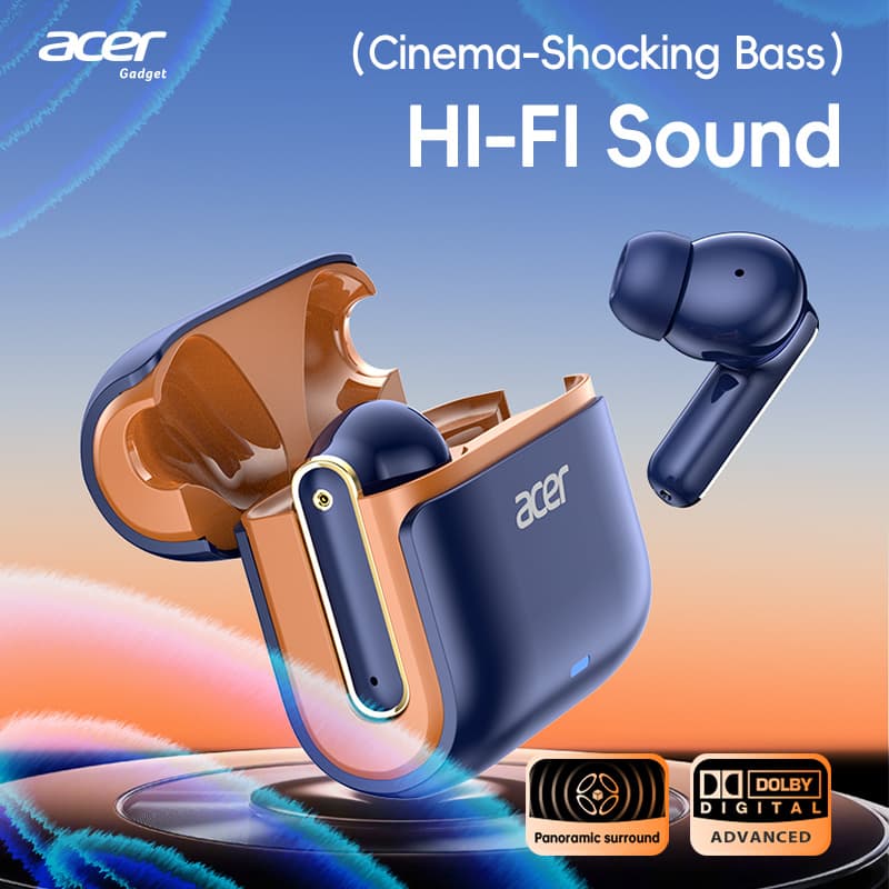 Acer OHR637 Fones De Ouvido Bluetooth Earpods Sem Fio Com Microfone Fone 10mm Driver Dinâmico 32 Impedância 20Hz-10KHz A