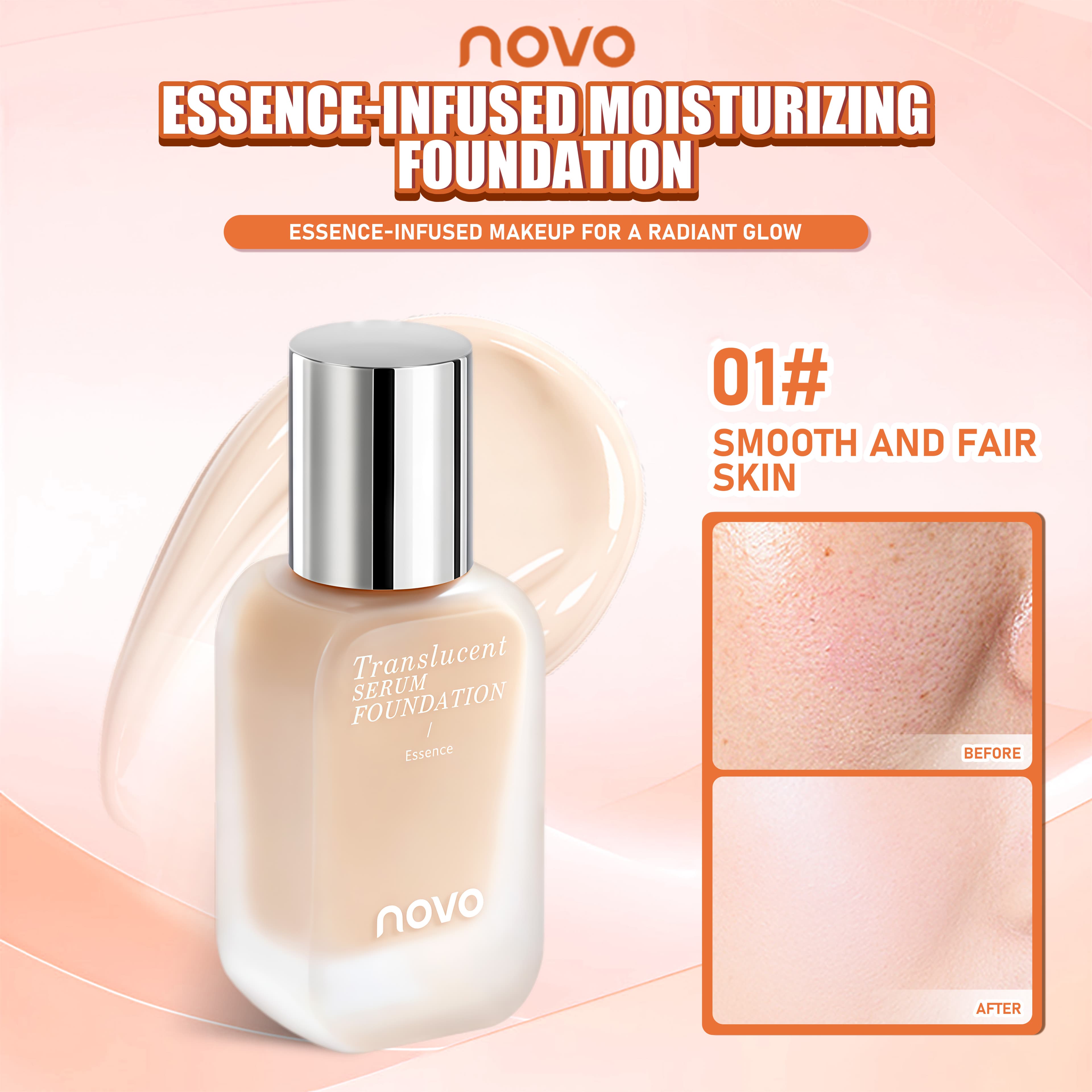 Base líquida de longa duração e corretivo para uma pele perfeita e natural: maquiagem para encontros de Ano-Novo e looks