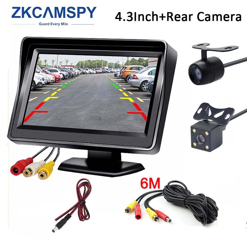 Tela Do Monitor Da Câmera De Visão Traseira Carro De 4.3 Polegadas