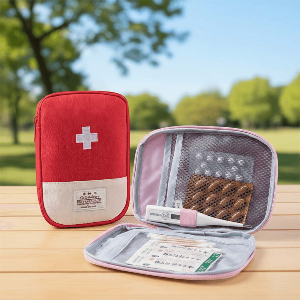  Kit de Primeiros Socorros Japonês de Alta Qualidade - Estojo Médico Portátil para Viagens e Situações de Emergência