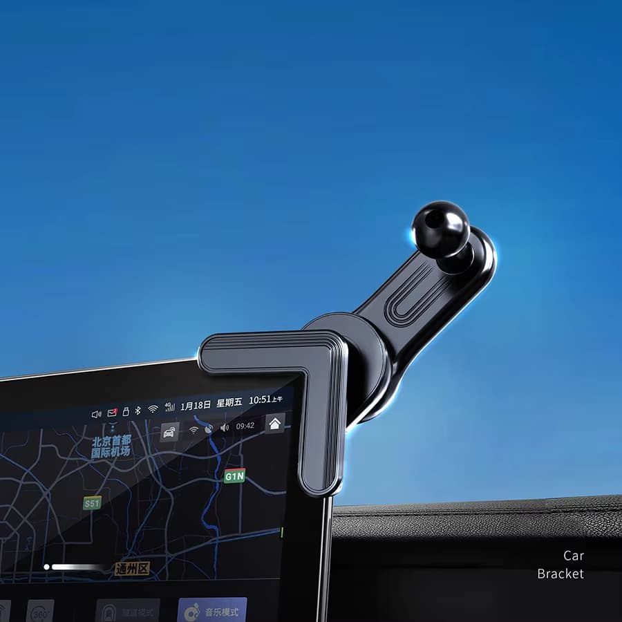  Estilo de vida - Suporte de celular para carro em destaque, usado para exibição em tela de monitor, ajustável