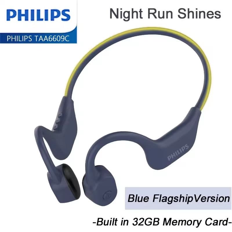 Fones de ouvido Philips TAA6609C, fones de ouvido, fones de ouvido Bluetooth de condução óssea com microfone, bateria de