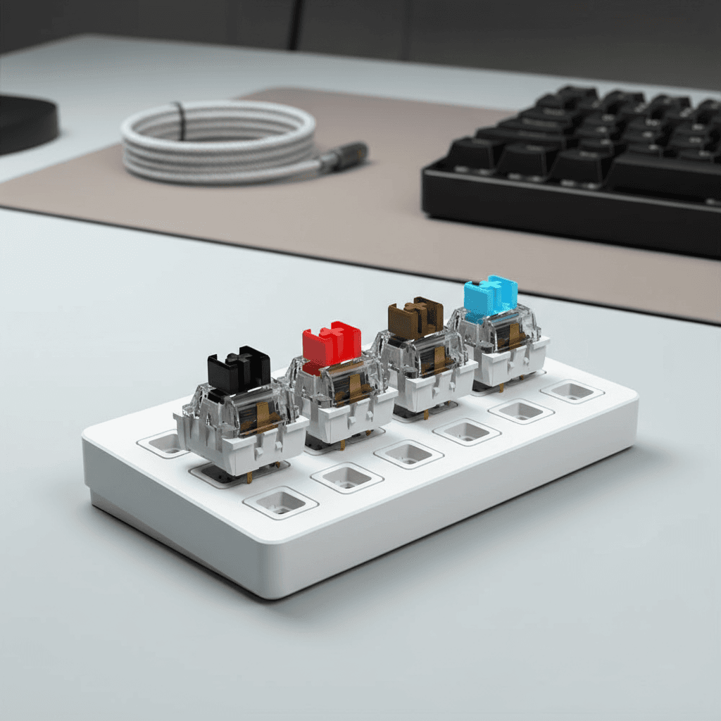 Interruptores Silenciosos Táteis Lineares 110pcs 3Pin Teclado Mecânico Lubrificação Manual Personalizada