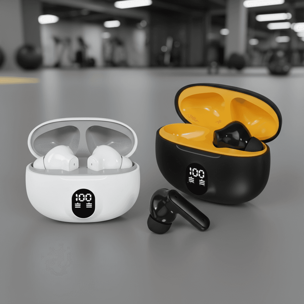  TWS 895 Fones de ouvido Bluetooth Earbuds Fones de ouvido sem fio Display LED Controle por toque Fones de ouvido