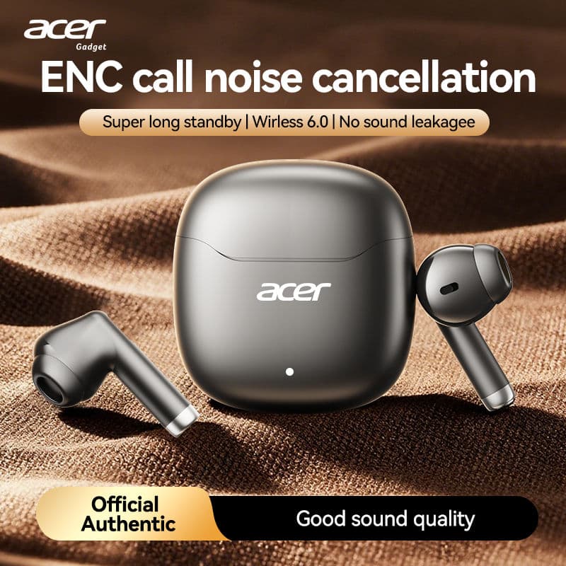 Acer OHR617 Earpods Fones De Ouvido Sem Fio Tipo-C Com Microfone Bluetooth Bluetrum AB5756T Chip TWS Som Estéreo Múltipl