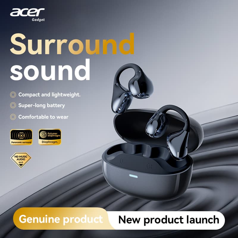 Fones de ouvido Acer OHR629 tipo C, headset com microfone, fones de ouvido sem fio, earpods, fones de ouvido, bluetooth,