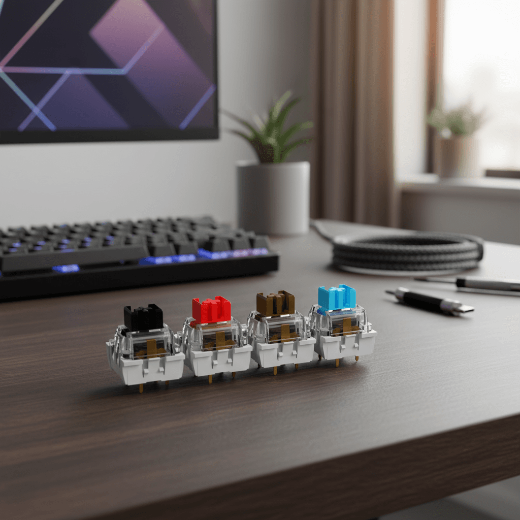 110pcs Interruptores De Teclado Mecânico Tátil Linear Silencioso Personalizado Lubrificação Manual De 3 Pinos