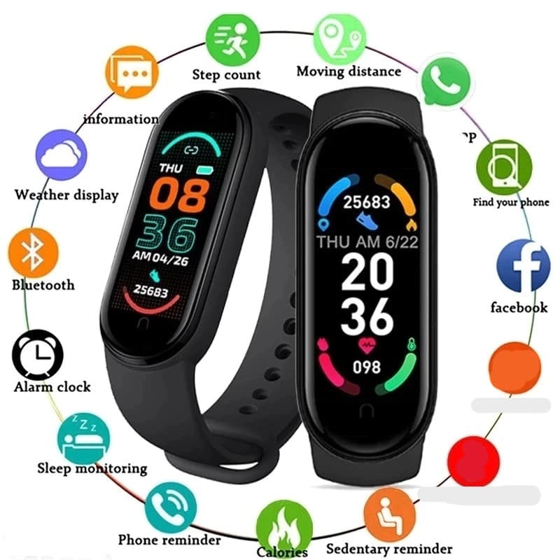 M6 Pulseira Inteligente Monitor De Pressão Arterial Esportes Banda Fitness Pulseiras À Prova Dwaterproof Água Smartwatch