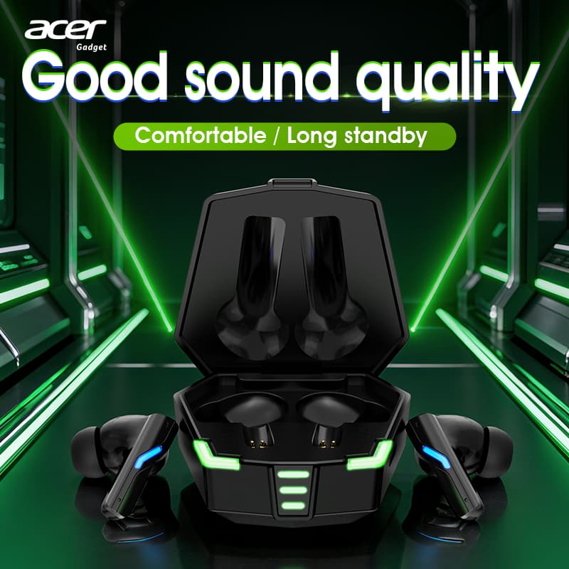 Fones de ouvido Bluetooth Acer OHR625, fones de ouvido sem fio, fones de ouvido Bluetooth com microfone, resposta de