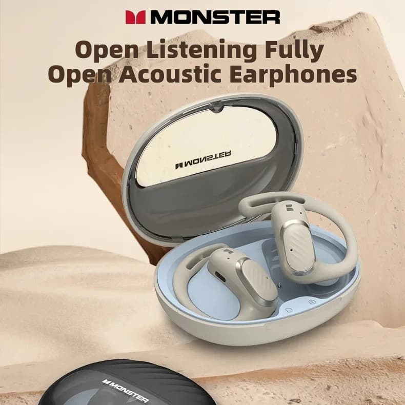 Fones de ouvido Monster AURA FIT X03, fones Bluetooth sem fio com design ergonômico e som panorâmico 360°, fones de