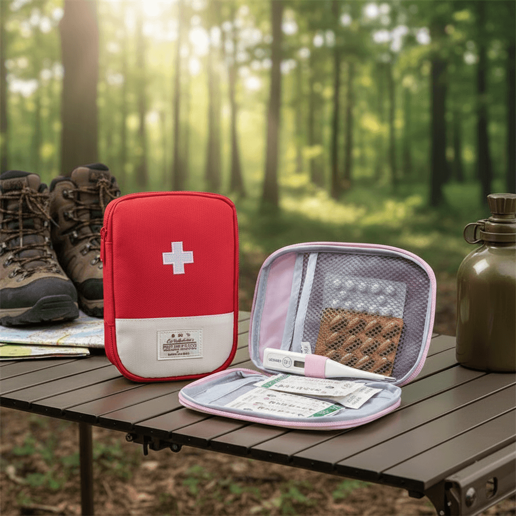  Kit de Primeiros Socorros Japonês Deluxe - Kit de Saúde Compacto para Viagens e Emergências