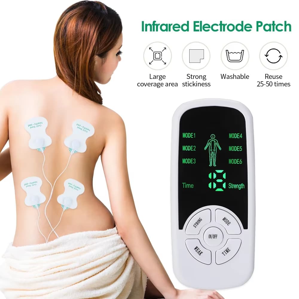 Estimulador Elétrico Muscular Pulsátil Multifuncional, Massageador Corporal para Costas, Acupuntura TENS, Fisioterapia