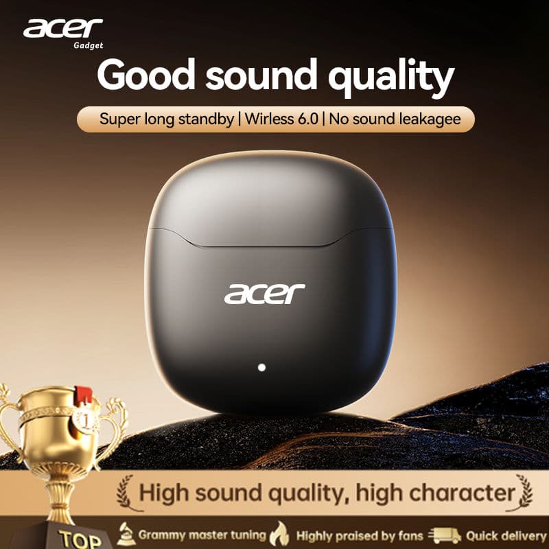 Fone de ouvido Acer OHR617 sem fio, fone de ouvido tipo C, fones de ouvido Bluetooth com microfone, seis opções de cores