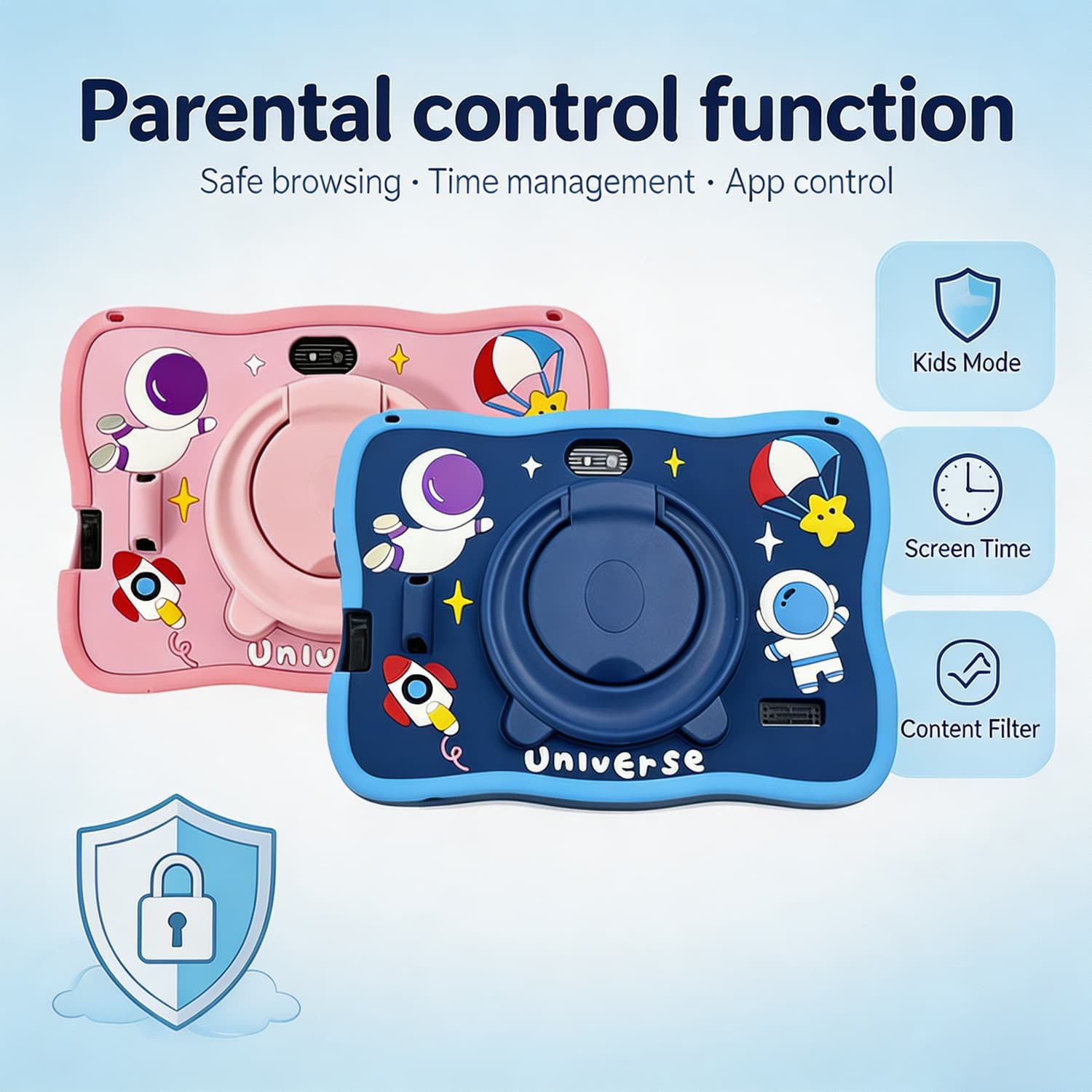 Tablet Infantil 7 Tamanhos Android OS , Armazenamento De 16GB , Com Wi-Fi E Bluetoon , Alça De Controle Parental , Apren