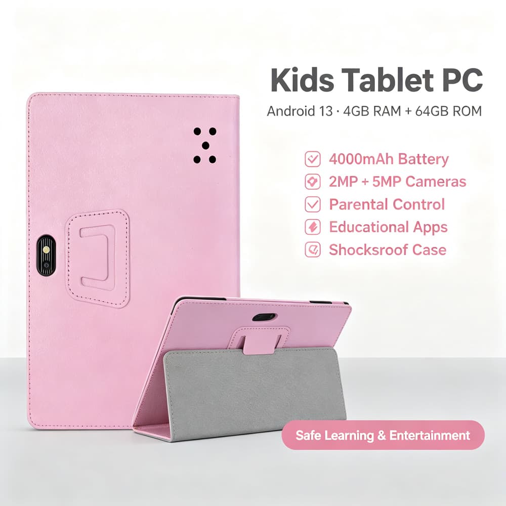Tablet Android para crianças 7 polegadas, 4 GB + 64 GB, Android 13, bateria 4000 mAh, mini