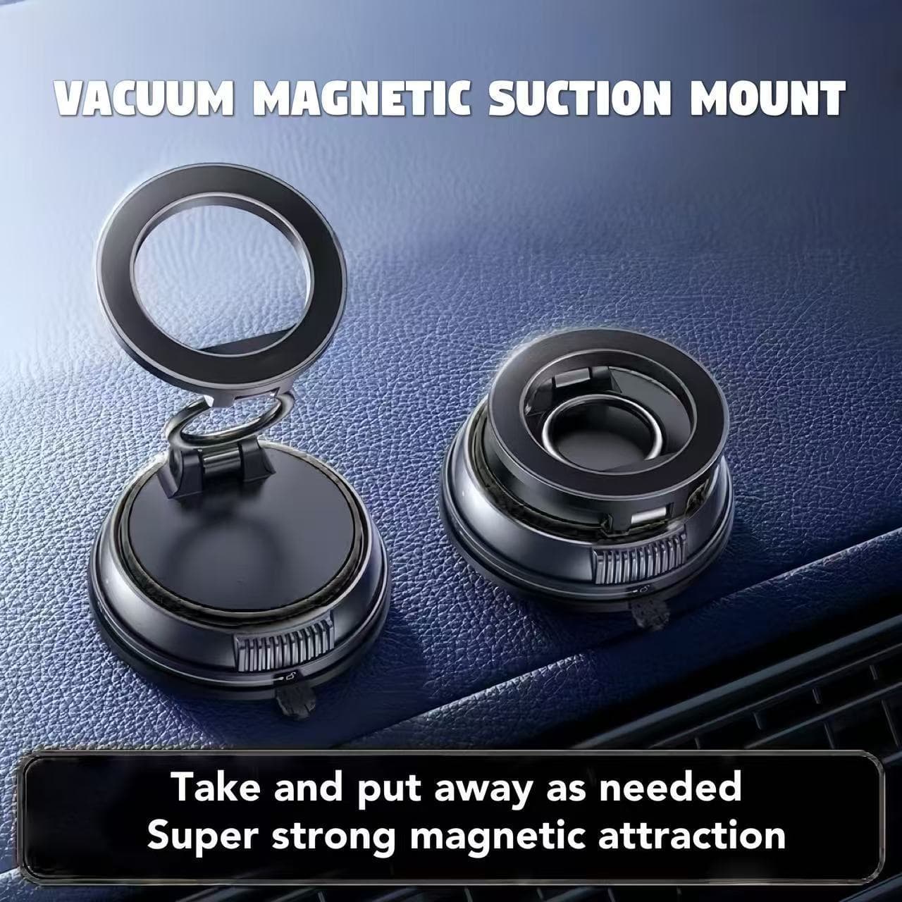 Suporte Magnético de Telefone para Carro com Ventosa 360° de Rotação Suporte Magnético para iPhone/Academia/Condução