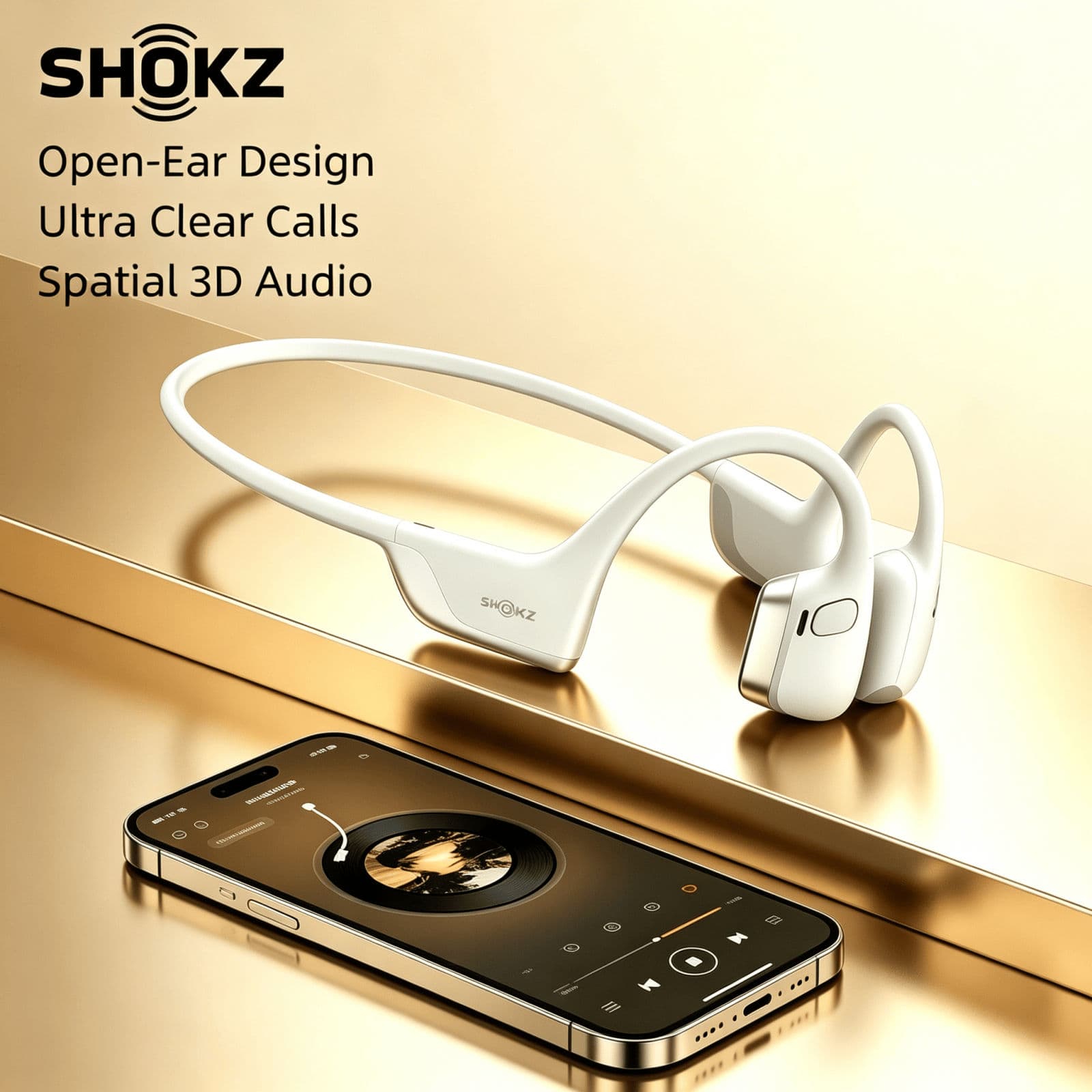 Shokz S820 S821 Fones de Ouvido Openrun Pro 2 Sem Fio, Fones de Ouvido Abertos, Fones de Ouvido Bluetooth, Cancelamento
