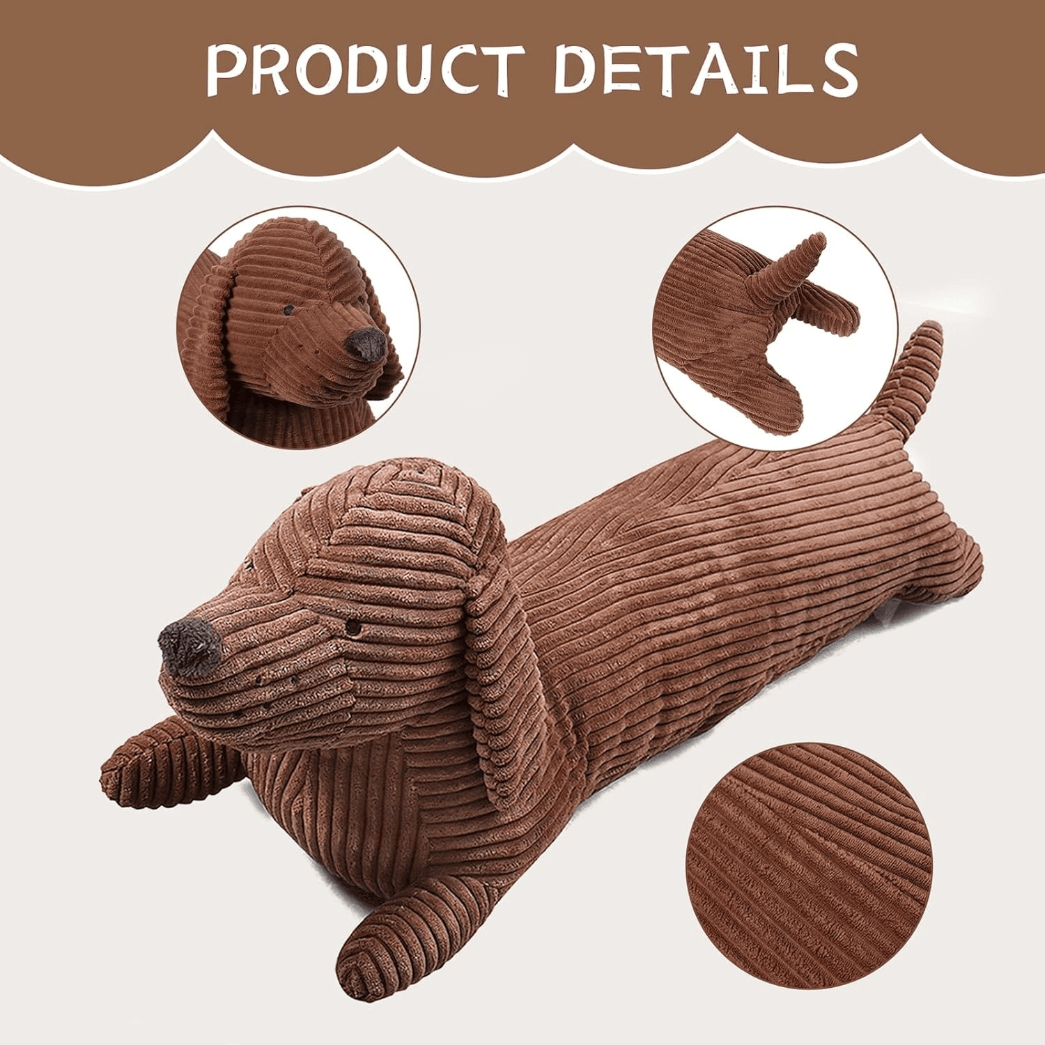 Brinquedo de Pelúcia para Pet, Cachorro Dachshund, Boneco Recheado, Macio, Veludo, Filhote de Cachorro, Brinquedo para