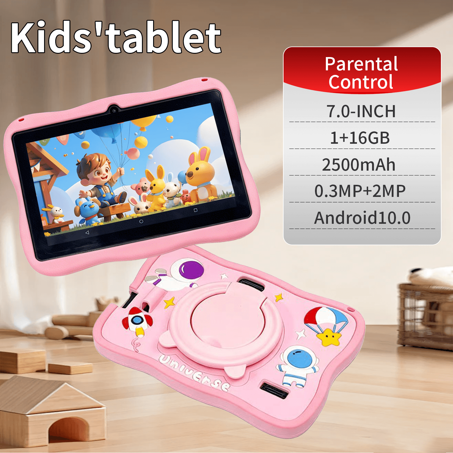 Aprendendo Tablet Educacional PC 7 Polegadas Android OS 16GB Armazenamento Wi-Fi Bluetooth Para Crianças