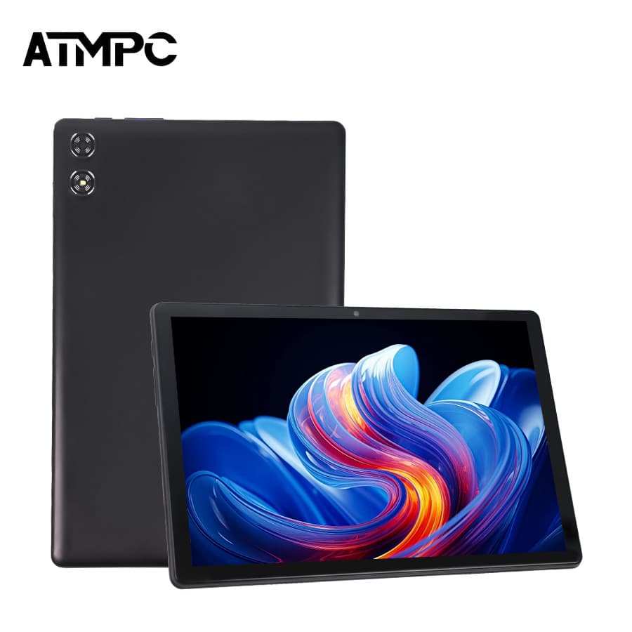 Tablet infantil ATMPC de 10 polegadas, tablets Android, memória expansível de 12 GB + armazenamento de 64 GB, suporta
