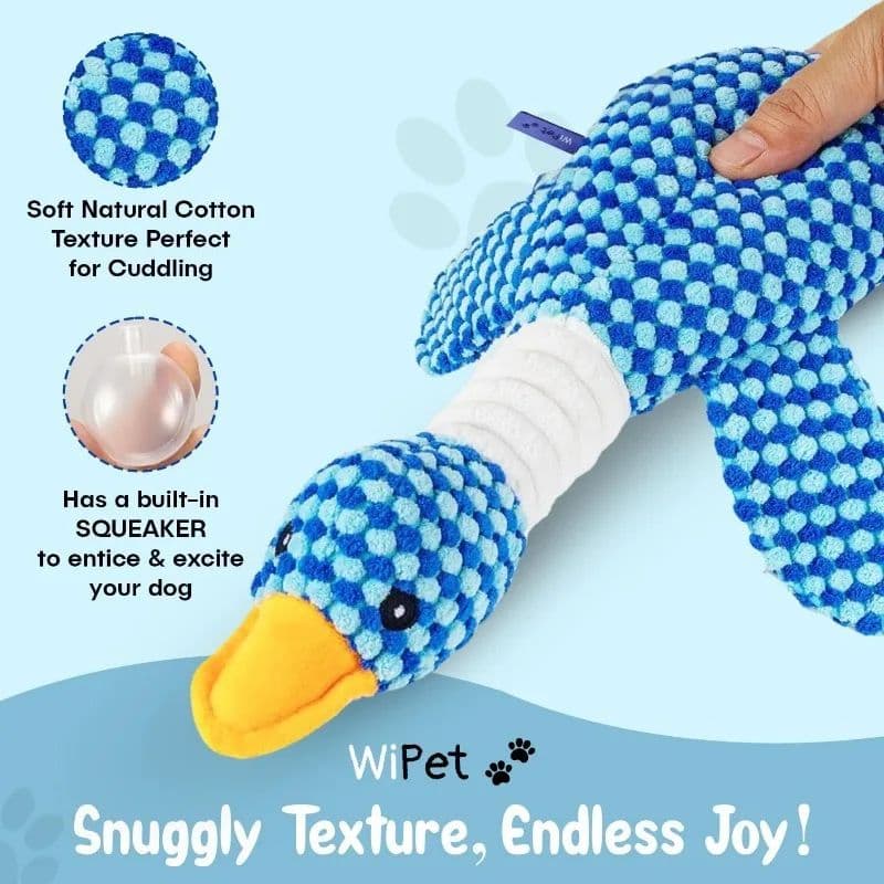 Brinquedo de Pelúcia Resistente para Cachorros Linen Wild Goose - Brinquedo Interativo de Mastigar e Limpar os Dentes