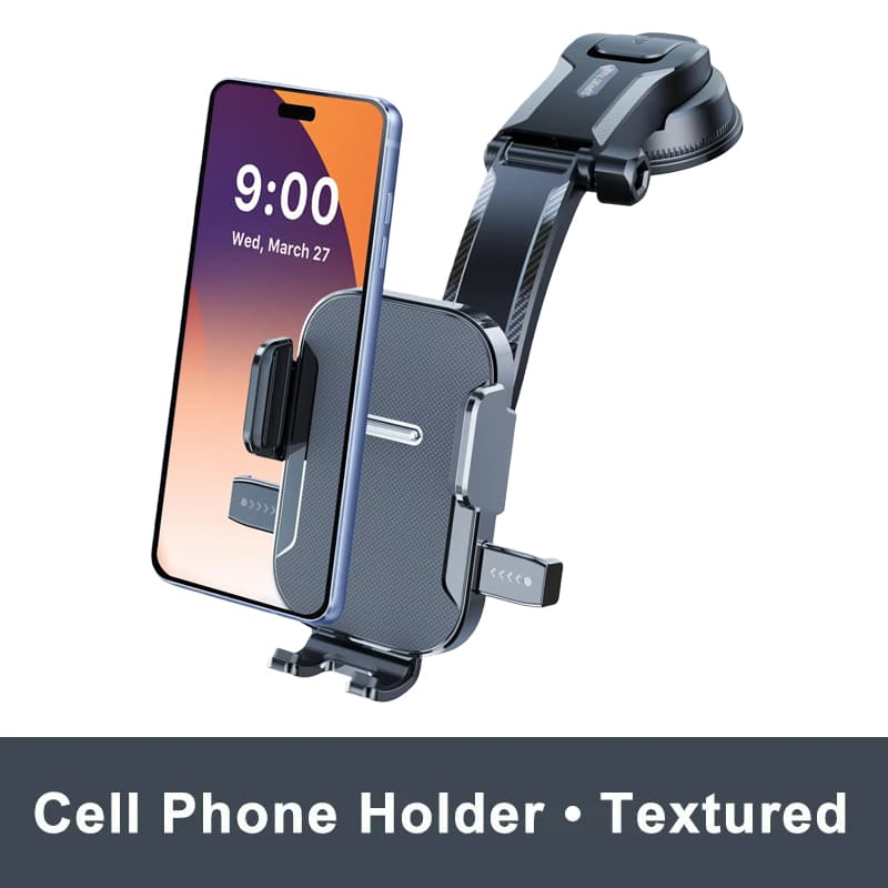 Suporte Universal Ajustável para Carro com Suporte de Telefone 360° Rotativo e Haste de Extensão, Suporte para GPS