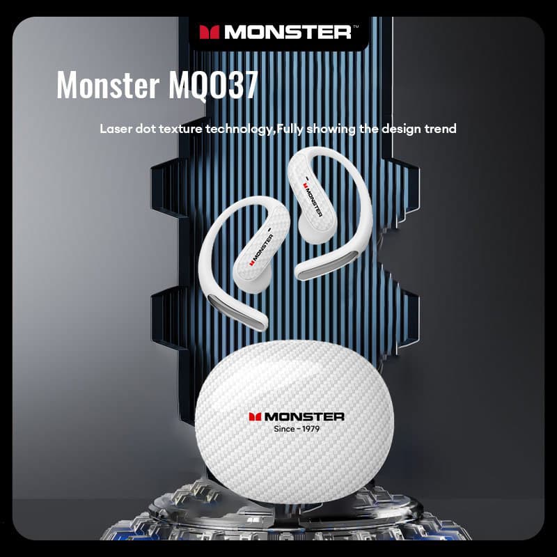 Fones de ouvido Monster MQO37, fones Bluetooth sem fio, cancelamento de ruído, estéreo, fones de ouvido, microfone HD,
