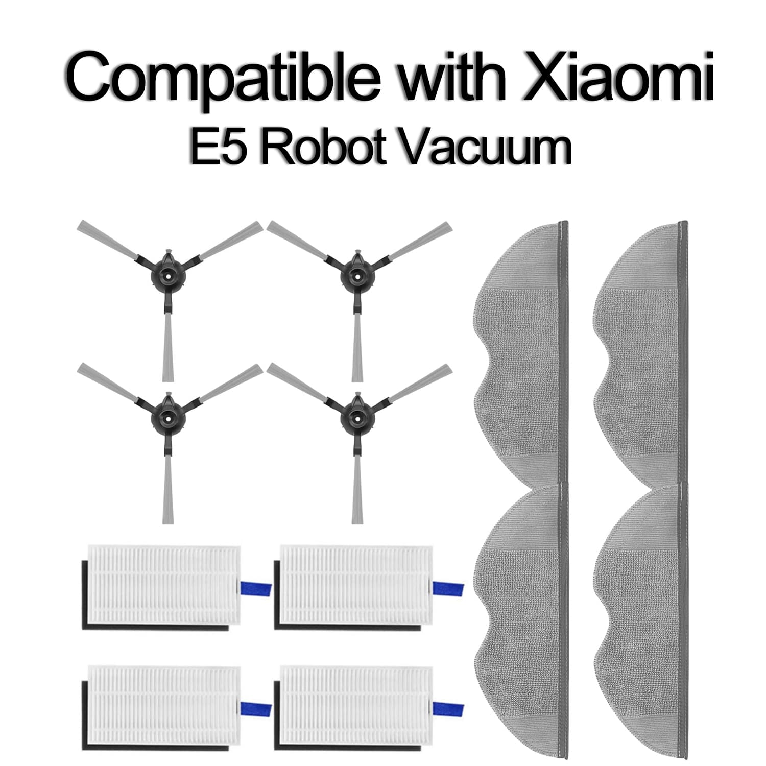 Gesen Compatível Com Robô Aspirador De Pó Xiaomi E5 , Esfregão , Filtro , Escova Lateral , Peças De Reposição Pós-Mercad