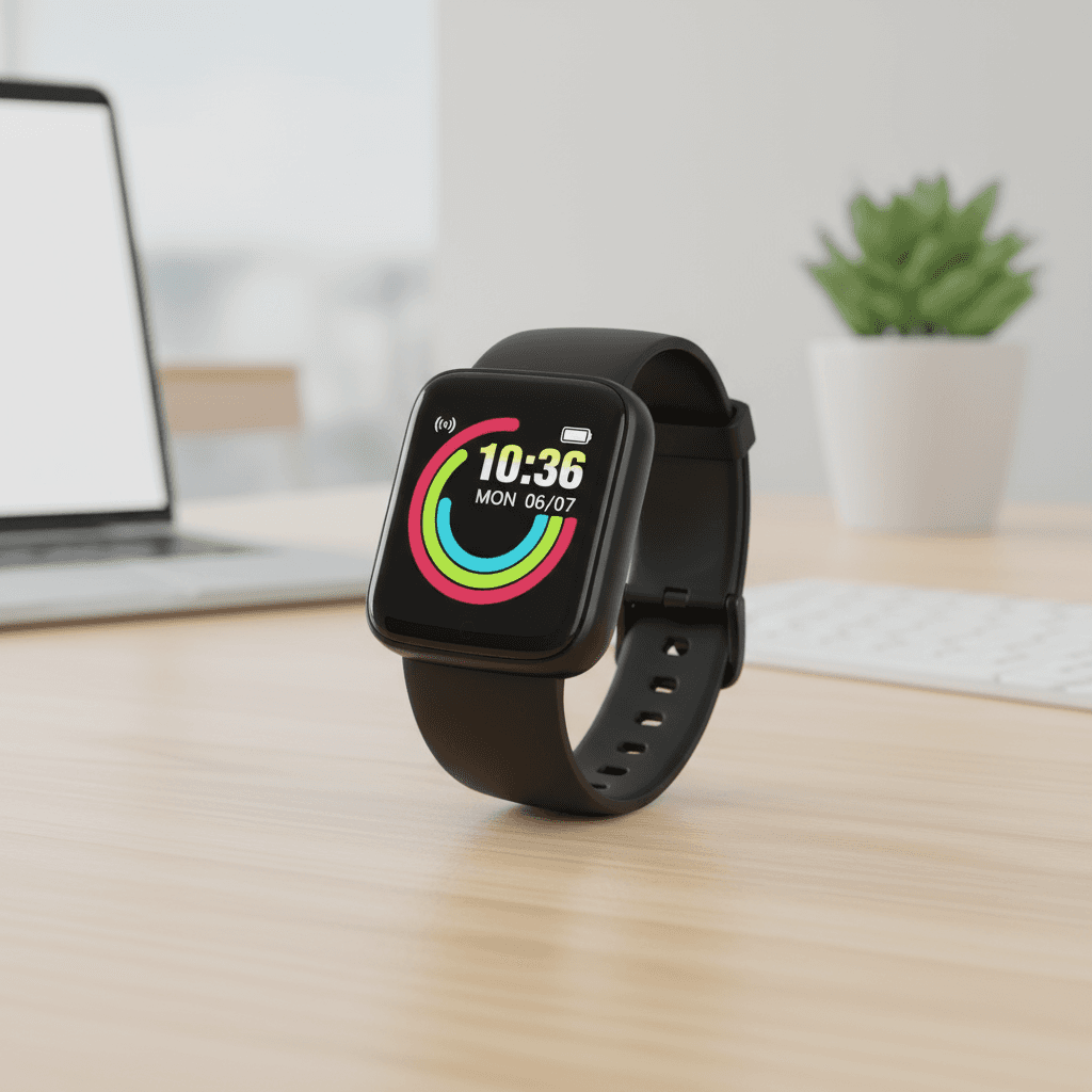  Y68 Smart Watch para Crianças Relógio Esportivo Eletrônico Preto Monitor de Saúde para Meninas Meninos Presente de