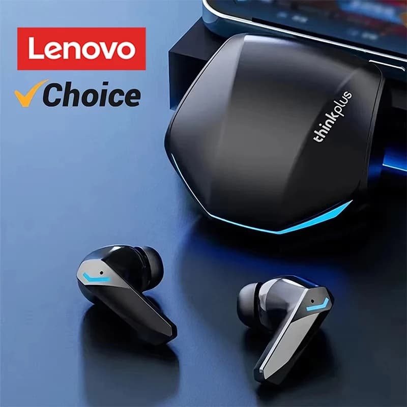 Fones de ouvido Lenovo GM2 Pro para jogos, fones de ouvido Bluetooth 5.4, fones de ouvido esportivos, modo duplo,