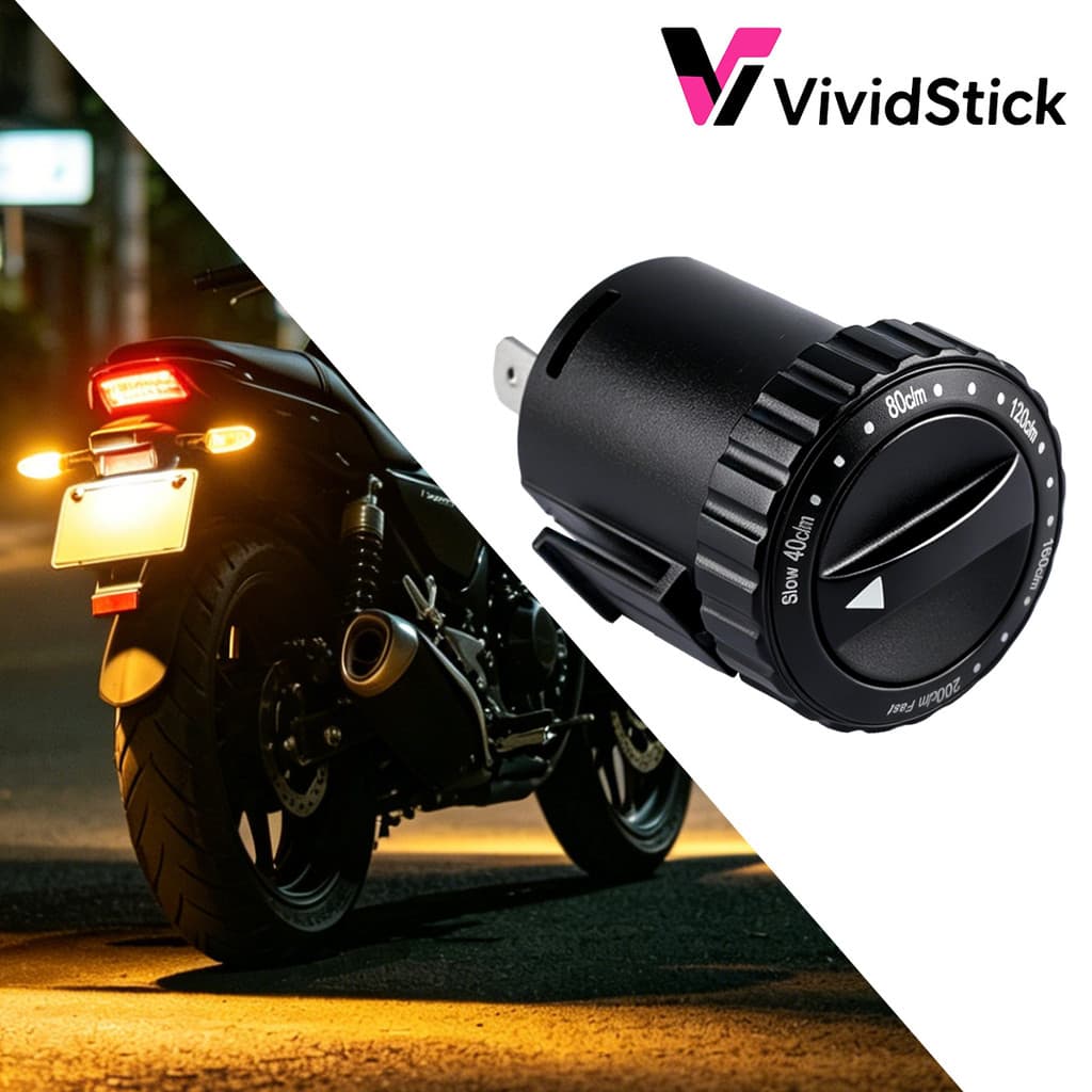 Vividstick Relé LED de 5 Velocidades para Motos, Controle Externo de Taxa de Pisca, Substituição de Acessório para Luz